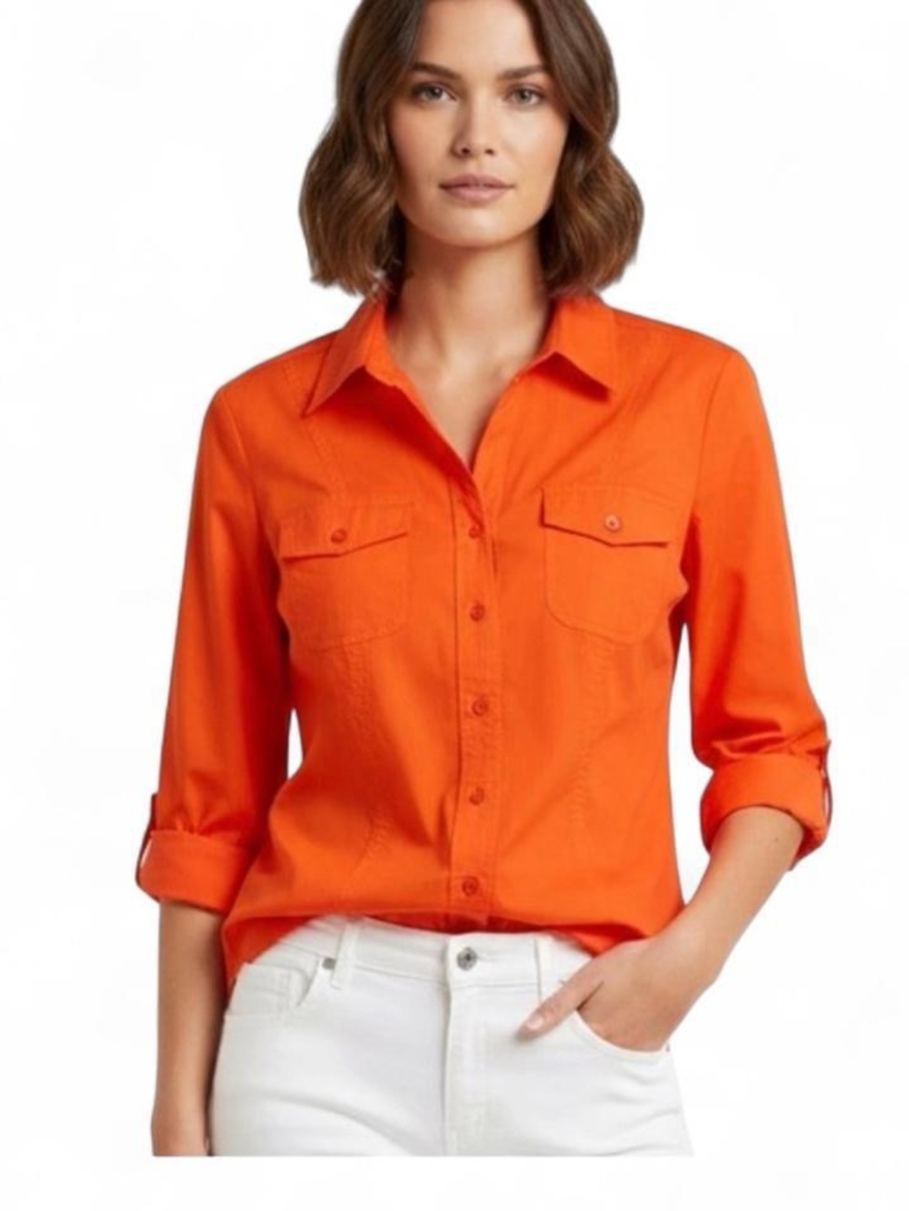 NWT Orange Ellen Tracy Blouse